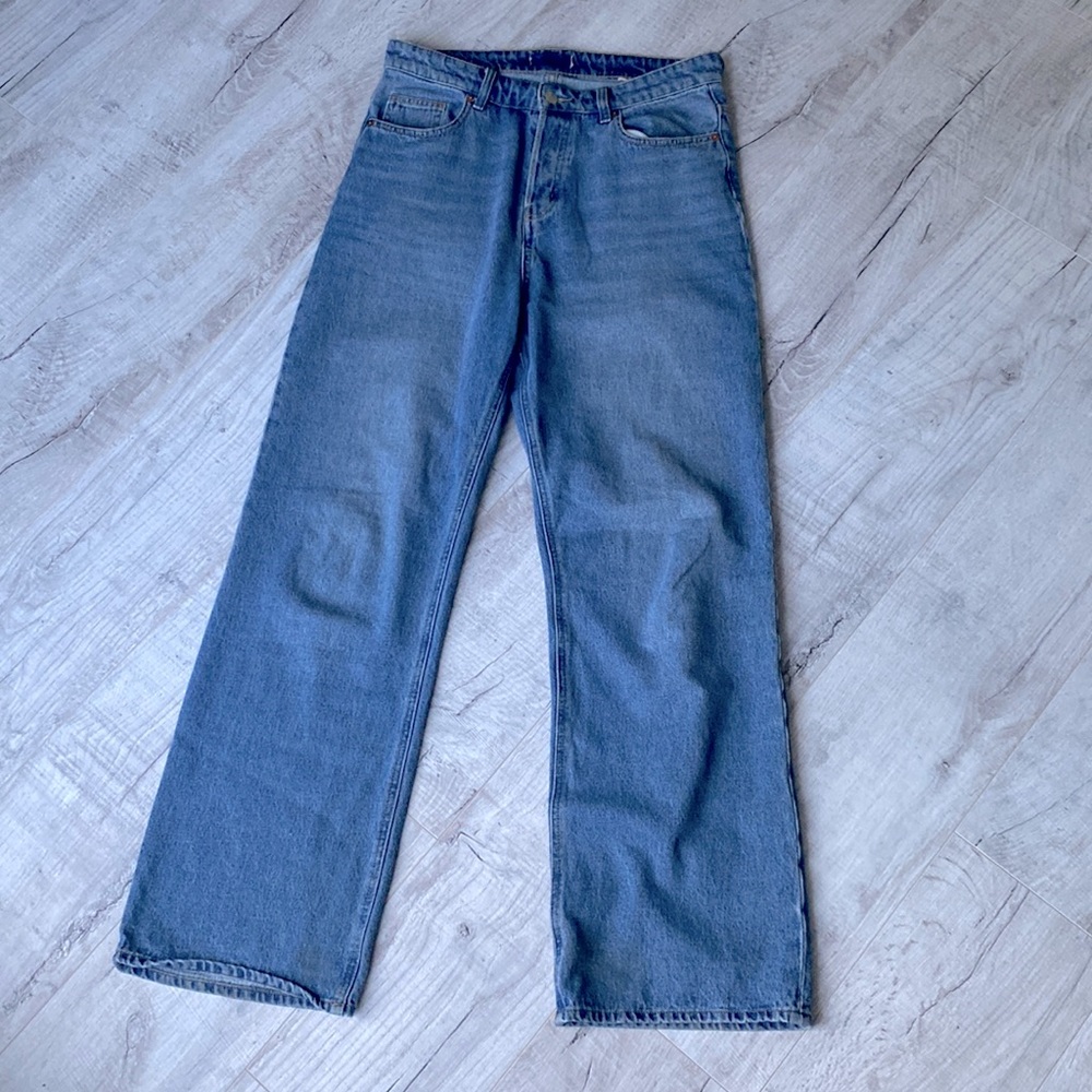 H&M high-waisted wide leg jeans